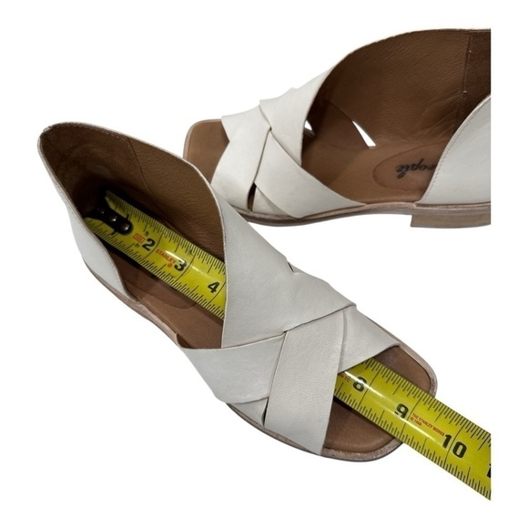 FREE PEOPLE Sun Valley Leather Open-toe D'orsay Sandals in White Size 36 US 5.5 - Picture 10 of 12